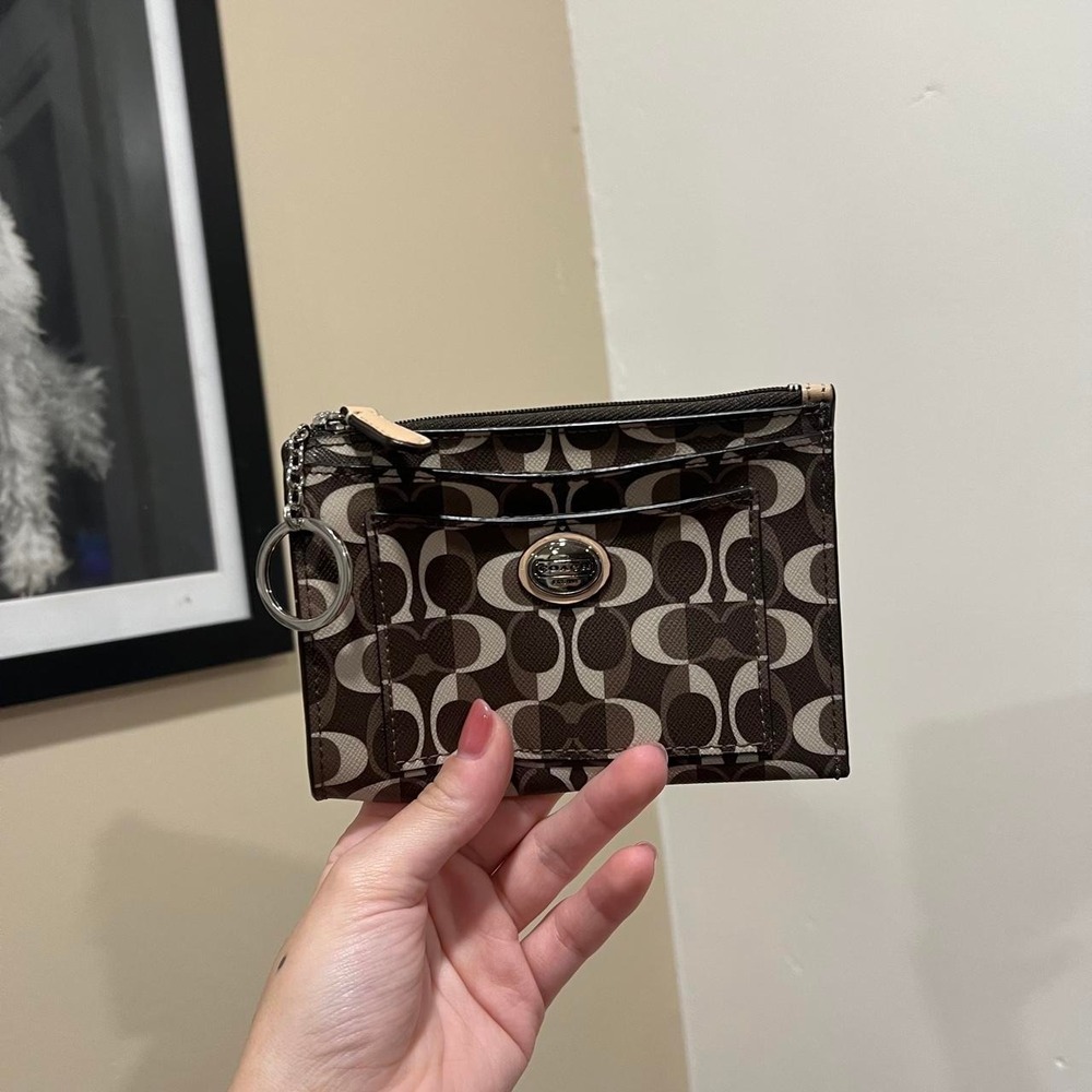 Y2K 2000s Coach Grey Signature Cs Monogram Wallet